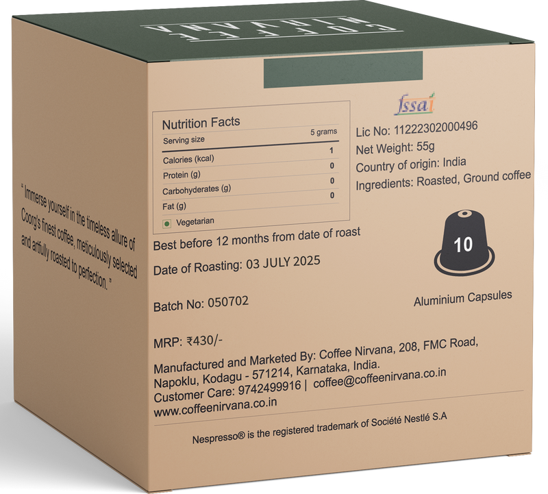 Blend | Nespresso® Compatible Aluminium Coffee Capsules/Pods | Box of 10